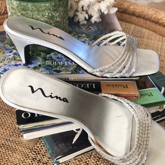 Nina Formal Beaded Slides - Picture 4 of 7